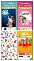 Happy Birthday Greeting Cards - Stickers โปสเตอร์