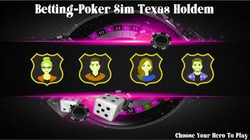 Betting-Poker Sim Texas Holdem Affiche