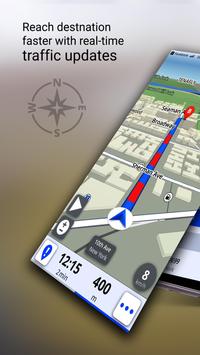 GPS خرائط حاليا ، الملاحة ، اتجاهات المرور الملصق
