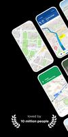 Mapy GPS/nawigacja/kierunki plakat