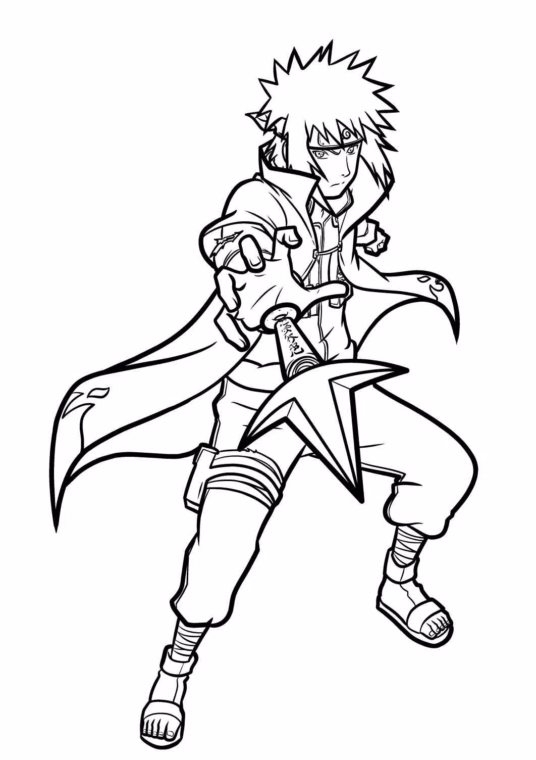 Namikaze Minato Anime Coloring Page - Free Printable Coloring Pages