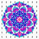 Art Mandala Pixel By Number icône