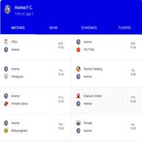 Jadwal Arema FC اسکرین شاٹ 1