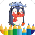 Cartoon penguin Coloring