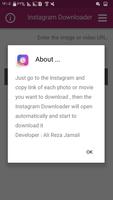برنامه‌نما Instagram Downloader عکس از صفحه