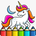 coloring pretty little horse icono