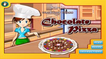 Sara Cooking Chocolate Pizza Affiche