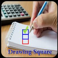 Jeu de carreau Drawing square Affiche