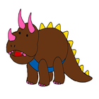 Dinosaur Coloring Book : free dino paint games-icoon
