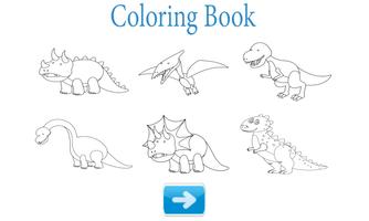 Dinosaur Coloring Book : free dino paint games-poster