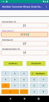 Number Converter Binary Octal Decimal Hex capture d'écran 3