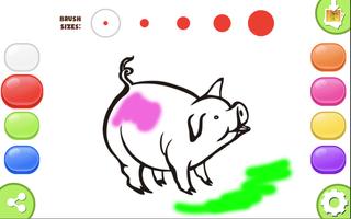 🐷 Juegos de colorear sin internet: Pig Paintbox ポスター