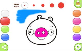 🐷 Juegos de colorear sin internet: Pig Paintbox スクリーンショット 1