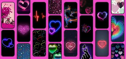 Neon Heart Wallpapers Affiche
