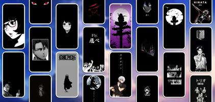 Anime Black Wallpaper Affiche