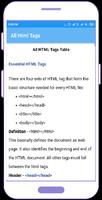 All Html Tags captura de pantalla 1