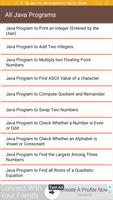 All Java Programs capture d'écran 1