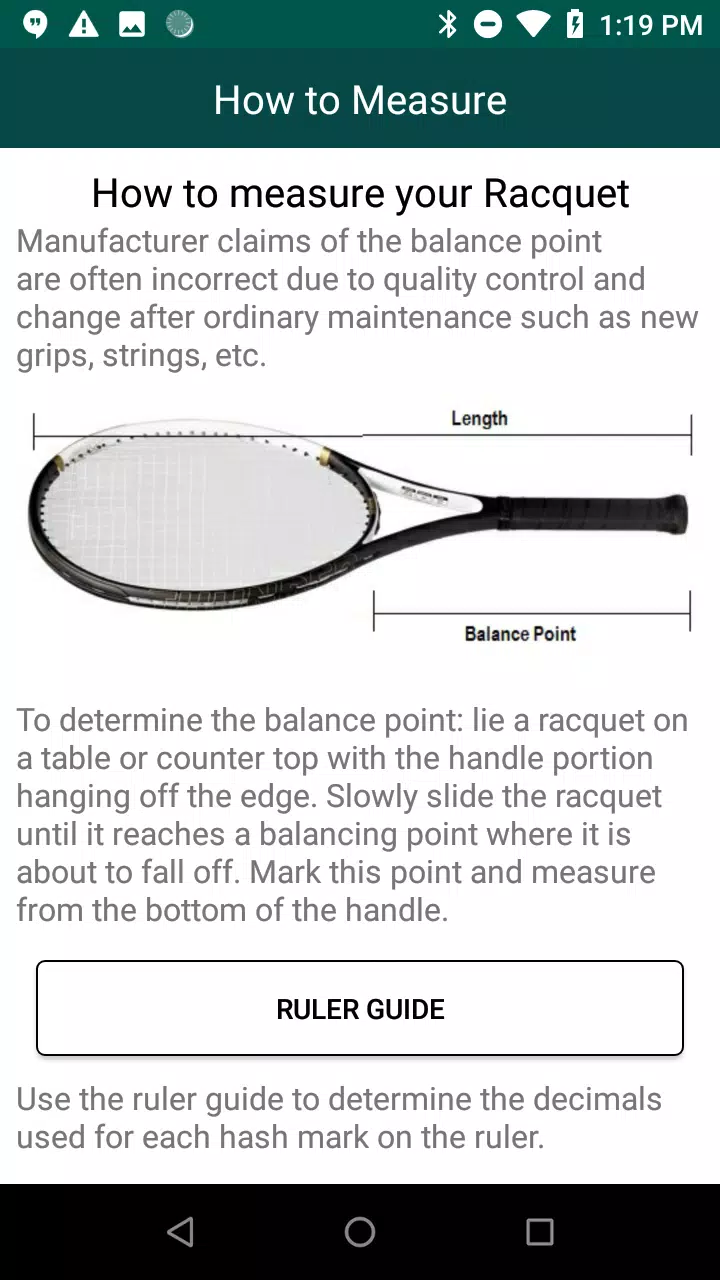 Tennis Racquet Balance Calcula APK for Android Download