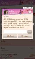 GO SMS Pro Valentine love them syot layar 1