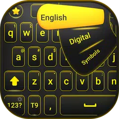 Black and yellow keyboard theme APK download