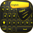 Tema keyboard hitam dan kuning