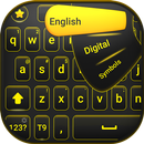 موضوع لوحة المفاتيح السوداء والصفراء APK