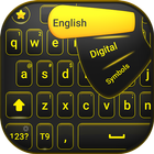 Black and yellow keyboard theme ไอคอน