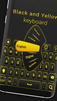 Schwarzes und gelbes Tastaturthema Plakat
