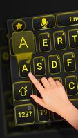 Tema de teclado preto e amarelo imagem de tela 2