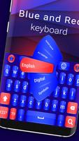 Blue and red keyboard theme poster
