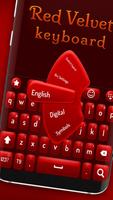 Rote Samt-Tastatur Plakat