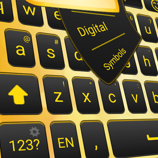 Teclado preto e amarelo