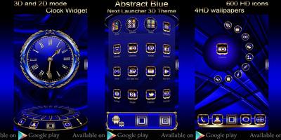Abstract Blue Go Keyboard them screenshot 2
