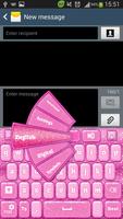 Pink GliTTer Keyboard Go Affiche