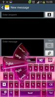 Laser Pink Keyboard Poster
