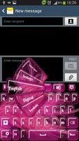 Pink Glow Keyboard Affiche