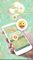Mint & Gold GO Keyboard theme الملصق