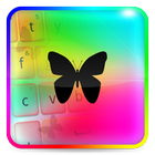 Regenbogen farbige Tastatur Zeichen