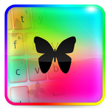 Regenbogen farbige Tastatur Zeichen