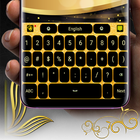 Black and gold keyboard theme icône