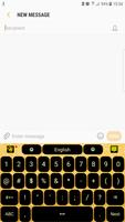 Black and gold keyboard theme Affiche