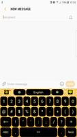 Black and gold keyboard theme постер