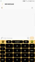 Black and gold keyboard theme capture d'écran 3