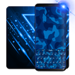 Blue Navy Camouflage Keyboard