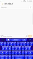 Clavier bleu Affiche