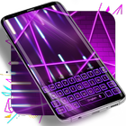 неоновая пурпурная клавиатура иконка