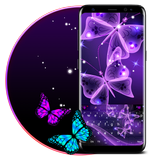 Purple Butterfly Keyboard أيقونة