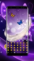 Purple Butterfly Keyboard تصوير الشاشة 1