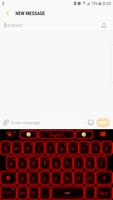 Неоновая красная клавиатура постер