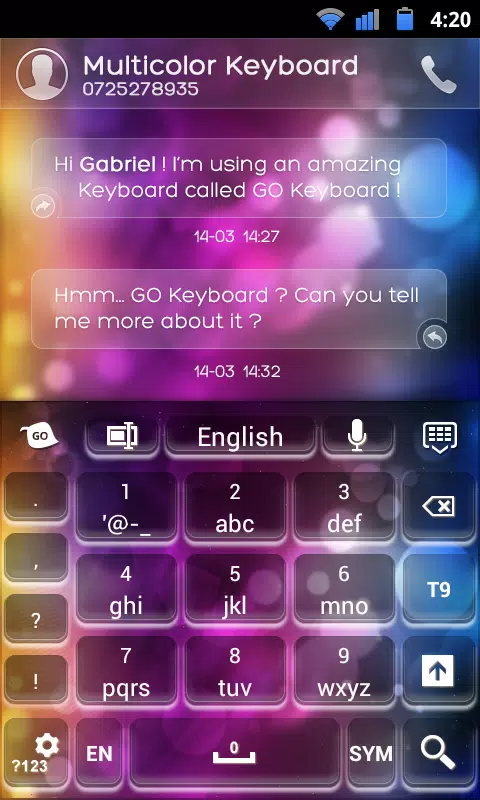 Descarga de APK de GO Keyboard Multicolor Theme para Android